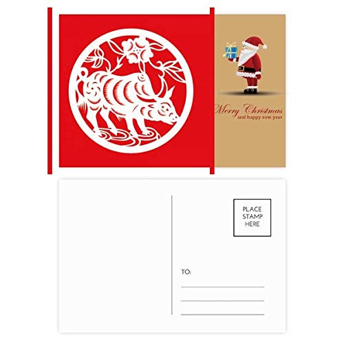 Cartes postales bœuf zodiaque Chine papier découpé pour exprimer vos vœux de façon mémorable