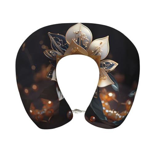 Almohada de viaje de espuma viscoelástica blanca U miniatura 1