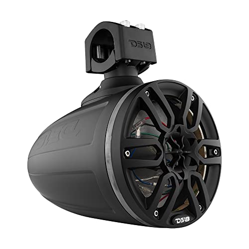 Image of DS18 Hydro NXL-X6TP /BK 6.5 inch Marine Water Resistant Wakeboard Tower Speakers with Integrated RGB LED Lights 300 Watts 4 ohms - Black (Pair) High Performance