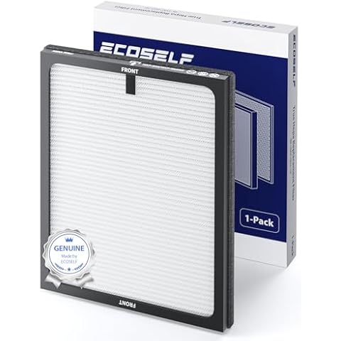 ECOSELF Air Purifier Replacement Filter for ECOSELF HAP603 Air Purifier,1 Pack, White Cover