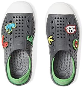 Skechers Kids Boy's Foamies Guzman Steps-Dino-Might Water Shoe Sneaker, Charcoal/Lime, 4 Big Kid | Image 3