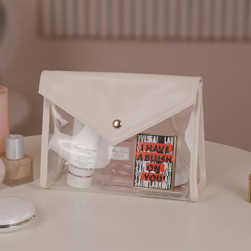 Miniatura 5 de Bolsa de maquillaje estética, pequeña bolsa de cosméticos para mujeres, bolsa de maquillaje de viaje, bolsa de aseo (C-negro)