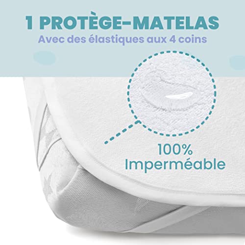 Drap housse cododo 50x83 avec alèse pour des nuits sereines - 4