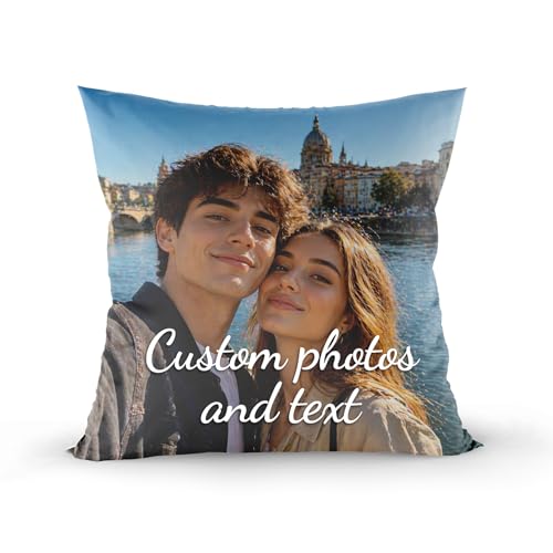 KKSTAMP Cojin Personalizado con Foto,Cojín Personalizado,Funda Cojin Personalizada,Regalo Original Personalizado,Cojin con Imagen para Pareja Familia Mascota (Foto 1-1)