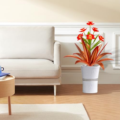 Image of TOMBABY Huge Metal Agave Plants Outdoor Decoration Outdoor Garden Decorated with Flowers Mexican Yard Art Plant Garden Gift (1 Big red)