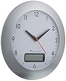 Hohe Genauigkeit: Anzeige der Zeit dank Funkübertragung und präzises Funkuhrwerk, hiermit muss die Design Wanduhr nie umgestellt werden