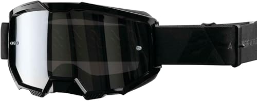 Answer Racing 446615 Apex 3 Goggles with Anti-Fog and Anti-Scratch Lens, Black/Black, 40mm Strap