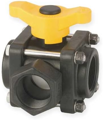 Ball Valve, Side Load, Three Way, 1 1/2 In