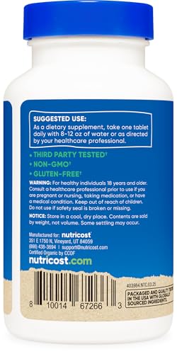 Nutricost Organic Spirulina Tablets