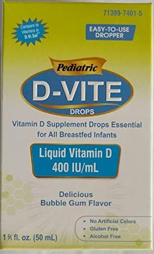 Pediatric D-Vite Vitamina D Líquido 400 IU/ml (50 ml) Sabor Chicle