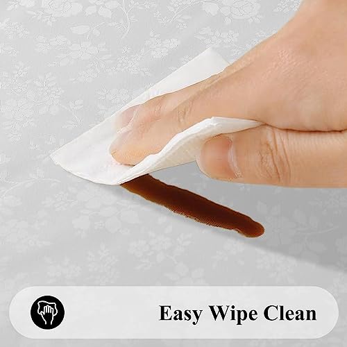 image for Smiry Vinyl Table Cloth Rectangular, 60 x 84 Inch Waterproof Stain Res