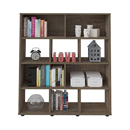 Estante Organizadora com 10 nichos BOOK cor Canela - Artely