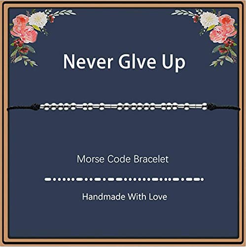 Image of morniface Morse Code Bracelets for Women, Inspirational Gifts Jewelry Girls Birthday Graduation Gifts for Her Best Friends