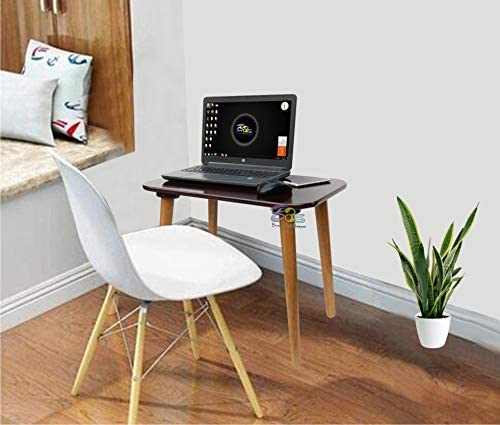 Image of BAS Brown Art Shoppee Engineered Wood Fold-able Rectangle Shaped Tea Coffee Breakfast and Laptop Table (Brown)
