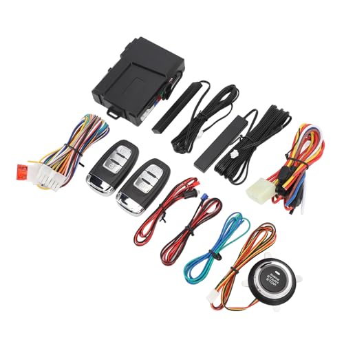 Keyless Entry Car Alarm System Enhanced Safety Push Start Button Remote Start System Kit for 12V Fuel Cars