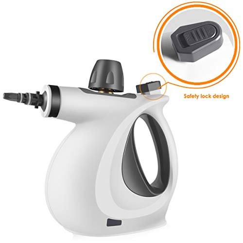 VeRosky Handheld Pressurized Steam Cleaner Best Germ Killer with 9-Piece Accessory Set Purpose and Multi-Surface All Natural, Chemical-Free Cleaning for Home, Auto, Patio, More Gary - Thumbnail 4