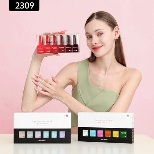 Miniatura 2 de Canni Esmaltes Semipermanentes De Uñas En Gel 6 Color Rojo Brillante Rojo Intenso Uv Gel Kit Gel Nail Polish Esmalte Uñas Valentín Kit Uñas Semipermanentes Pintauñas Semipermanentes Set