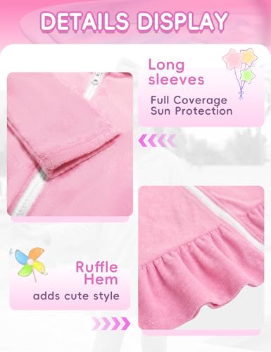 Image of Girls Swimsuits 3 Piece Bikini Bathing Suit Sets Cover-up Swimwear with Drawstring UPF 50+ Sun Protection