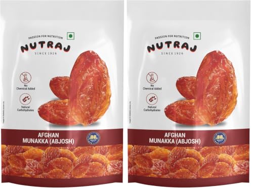 Image of Nutraj Afghan Munakka 200g | Abjosh Raisin | Dry Fruits and Nuts | Grocery Items. (Pack of 2)