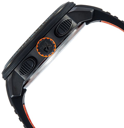 TIMEX Silicone Analog Orange Dial Men Watch-Tw2P73100, Black Band - Image 3