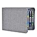Asvine 24 Fountain Pen Case Gray Organizer Bag - Premium Waterproof Canvas Pen Display Holder, Individual Slot Zippered Style Storage Case