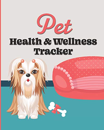 Pet Health & Wellness Tracker: Brown and White Shih Tzu, Record Allergies, Immunizations, Medications, Treatment History, Feedings, Behavior, Pet Sitter Notes, and Important Contact Info