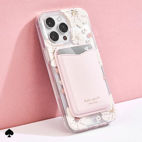 Image of kate spade new york Magnetic Wallet /Card Holder - Compatible with MagSafe Phones and Cases - Pale Dogwood