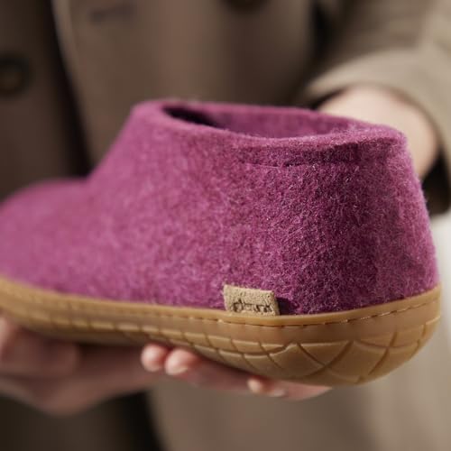 Image of Glerups 100% quality wool mix Shoe Slipper with rubber sole - Unisex