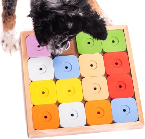 My Intelligent Dogs Interaktives Hundespielzeug Intelligenz, Hundepuzzle - Intelligenzspielzeug für Hunde Mentalen Auslastung - Interaktives Spielzeug Hund, Denkspiele für Hunde Sudoku Genie Color