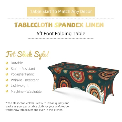 Nappe de salle à manger haute élasticité durable et lavable rectangulaire - 6