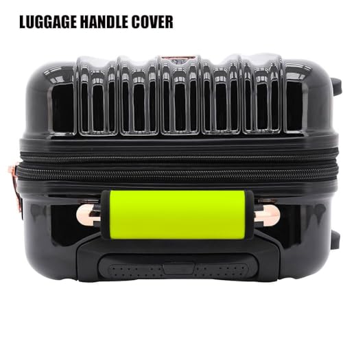Image of Neoprene Luggage Handle Wrap- Comfort Luggage Identifiers for Suitcases Luggage Markers Easy Identification Travel Bag Identifiers Travel Accessories for Women-Yellow
