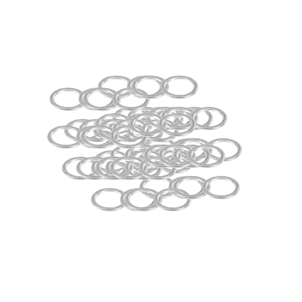 100 pièces M14 rondelle d'écrasement joints de bouchon de vidange d'huile 14X20X1.5mm Compatible avec vis de carter d'huile moteur N0138157