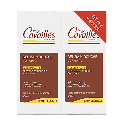 Gel Bain Et Douche Peaux Sensibles 2x400ml Surgras Actif Rogé Cavaillès