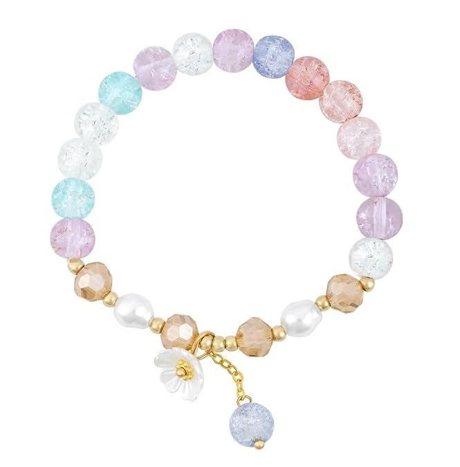 See full amazon price history chart for Adjustable Stretchable Elastic Multicolor Shining Crystal Glass Beads Pearl Charm Daisy Flower Hanging/Latkan Moti Bracelet Friendship Cuff Wrist Band For Girls And Women Adjustable Stretchable Elastic Multicolor Shining Crystal Glass Beads Pearl Charm Daisy Flower Hanging/Latkan Moti Bracelet Friendship Cuff Wrist Band For Girls And Women (B0CZJPJR9K) Amazon Price History, Amazon Price Tracker