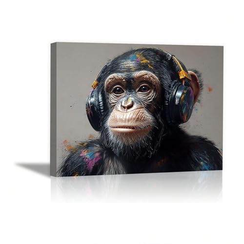 Impression toile singe graffiti pour sublimer mur vide
