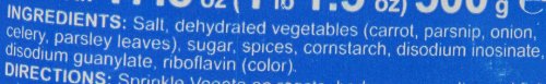 Vegeta Croatian Seasoning Vegetable Bouillon All-Purpose Seasoning Vegeta, Gourmet Seasoning, No MSG, 17.6 oz (500 g) Bag Parallel Imported Product