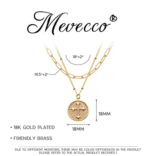 Image of MEVECCO Dainty Pendant Layered Necklaces for Women