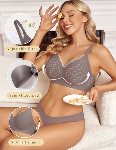 Image of Avidlove Bras for Women No Underwire Seamless Bra Comfortble Bralette Full Coverage Everyday Bras