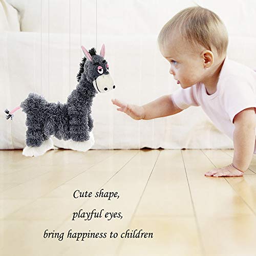 Firlar Small Donkey Marionette Toy, Handmade Crazy Donkey Marionette Puppets Doll Parent-Child Interactive Educational Toys for Children Kids - Thumbnail 7