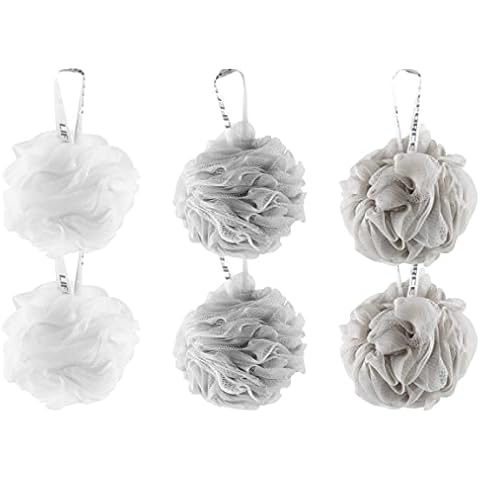 Lifeforce Shower Sponge Bath Loofah, 6 Pack Shower Loofah Large, Clean Skin Loofah Puff for Bathing, Comfortable and Soft, Mesh Loofah Body Exfoliating Bathing Accessories - Thick & Luxurious Colours Cover