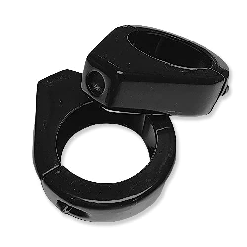 MT299-002- Fork Clamp Turn signal Clamps Compatible with Harley Softail Mount Bracket 39mm Fork BLACK
