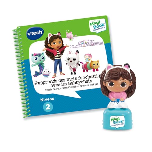 Livre interactif Vtech MagiBook Story’Friends J’apprends des mots fanchastiques avec les Gabbychats et Figurine - vue 3