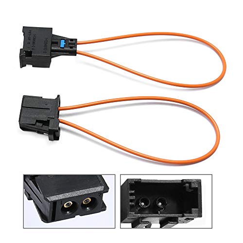 Anxingo 2Pcs Most Fiber Optic Loop Bypass Male + Female Adapter Replacement for Benz Audi Mercedes BMW Porsche