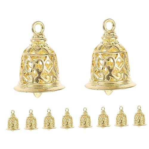 Angoily 10pcs Brass Bells for DIY Crafts Jingle Bells for Jewelry Delicate and