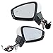 8 Wires Rearview Mirror Assembly Compatible With VW Tiguan 2018-2023 White Dual Plug With Blind Spot Light Side Mirror Accessories(Right)
