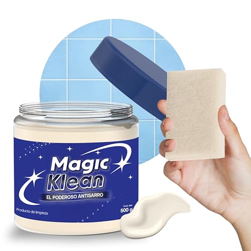 La Mejor Lista de Baño - 5 favoritos. 43 MAGIC KLEAN QUITA SARRO, Potente Crema Pulidora Profesional de 500 gramos, Elimina Manchas de Agua, Gotas, Sarro, Cochambre, etc de varias superficies. MAGIC KLEAN de 500G + FIBRA...
