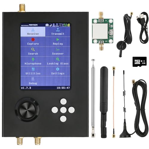 Portapack H2, 3.2in TFT Touch Screen Radio Transceiver 1MHz-6GHz, SDR Radio Receiver Kit for Communication, 3.5mm Audio Jack USB Charge, Built-in Speaker and 2000mAh Lithium Battery
