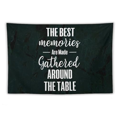 Tapiz decorativo de pared con cita motivacional para crear un hogar acogedor en familia