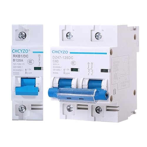 Disjoncteur CC monophasé contre la surchauffe des batteries de stockage solaire 120V 250A