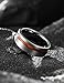 King Will 8mm Tungsten Rings for Men Nature Red Wood Inlay Centre Grooved Mens Wedding Band Fashionable Engagement Ring Matte Brushed Pipe Cut Comfit Fit Durable, Gunmetal Plated Size 12